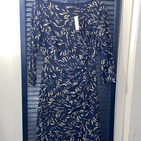 The Lauren Midi Dress in Navy Floral